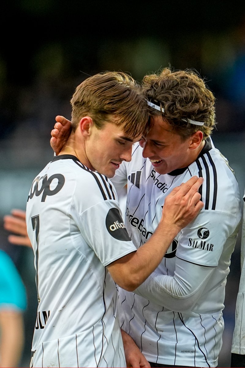 Marius Broholm og Adrian Pereira ble mye å håndtere for Bryne, og Pereira sto for målgivende på begge Broholms scoringer.