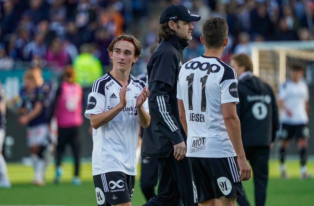 Marius Broholm etter debuten i Eliteserien mot Strømsgodset 8. mai 2022.