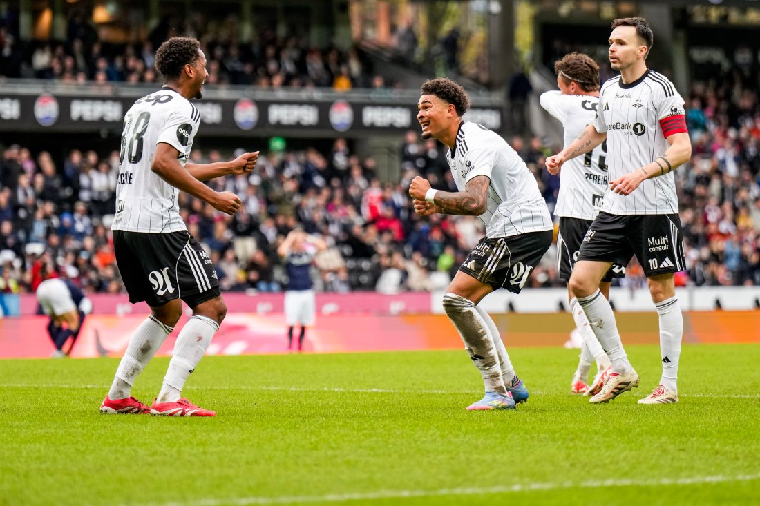Ting så ut til å gå Rosenborg vei da Noah Holm satte inn 1-0. Slik skulle det ikke gå.<br />Foto: Ole Martin Wold / NTB